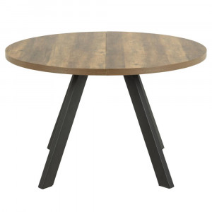 Masa dining extensibila maro/neagra din metal 120 (210) cm Zalida Quiet Object