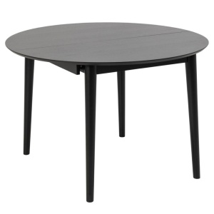 Masa dining extensibila neagra din lemn 115(154) cm Montreux Quiet Object