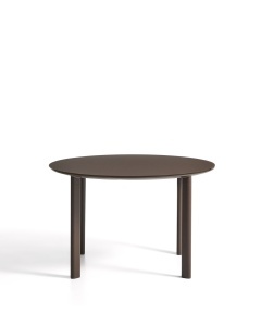 Masa dining exterior maro din metal 120 cm Erice Kave Home