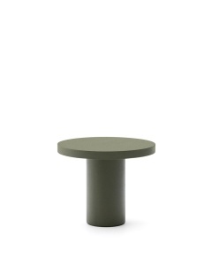 Masa dining exterior verde din ciment 90 cm Aiguablava Kave Home