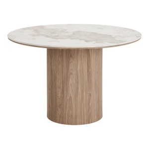 Masa dining maro/alba din ceramica 120 cm Athens House Nordic
