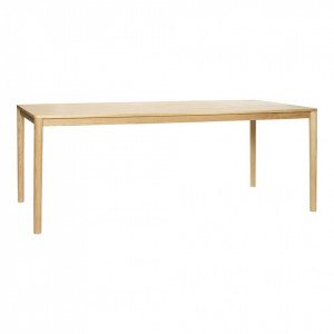 Masa dining maro din lemn 100x200 cm Ground Hubsch