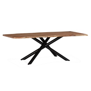 Masa dining maro/neagra din lemn 100x220 cm Anuri The Home Collection