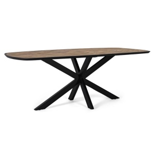 Masa dining maro/neagra din lemn 100x220 cm Cheven Giner y Colomer