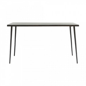Masa dining neagra din lemnde mango si fier 80x140 cm Sierra House Doctor
