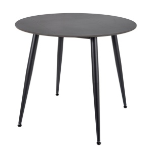 Masa dining neagra din metal 90 cm Rion The Home Collection