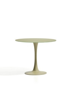 Masa dining verde din sticla 90 cm Vedira Kave Home