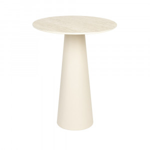 Masa laterala bej din ceramica 40 cm Joya Low Quiet Object