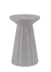 Masa laterala gri din metal 30 cm Adelya Bizzotto
