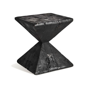 Masa laterala neagra din lemn 35x35 cm Vievy Vical Home