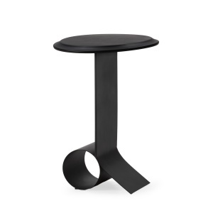 Masa laterala neagra din metal 40 cm Nampa Thai Natura