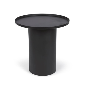 Masa laterala neagra din metal 45 cm Fleksa Kave Home
