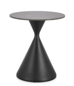 Masa laterala neagra din metal 50 cm Joona Bizzotto