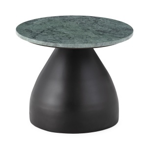 Masa laterala neagra/verde din marmura 50 cm Brooks Thai Natura