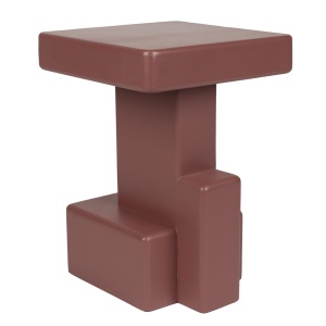 Masa laterala rosu marsala 35x35 cm Blast Quiet Object
