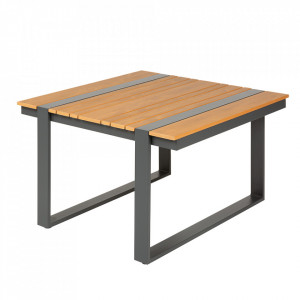 Masuta pentru exterior maro din aluminiu si plastic 78x78 cm Tampa Invicta Interior