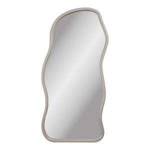 Oglinda asimetrica din lemn bej 89x180 cm Bega House Nordic