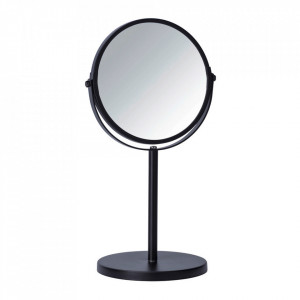 Oglinda cosmetica de masa neagra din metal 18x34 cm Assisi Wenko