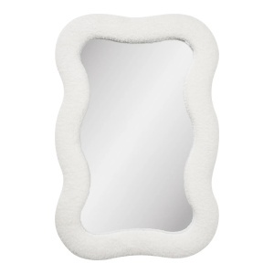Oglinda dreptunghiulara alba din sticla 54x80 cm Bosaro House Nordic