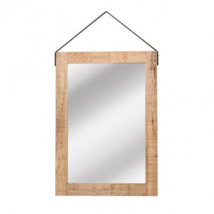 Oglinda dreptunghiulara maro din lemn 60x85 cm Carla LABEL51