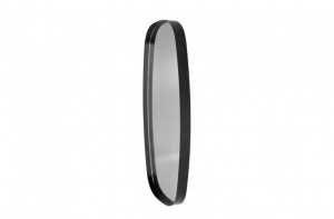 Oglinda ovala neagra din alama 34x70 cm Nibbles Versmissen