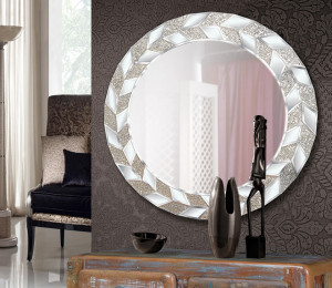 Oglinda rotunda argintie din sticla 80 cm Cyos Giner y Colomer