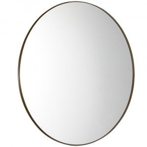 Oglinda rotunda aurie din metal 120 cm Luna Thai Natura