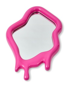 Oglinda roz din plastic 45x70 cm Melting Pols Potten
