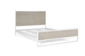 Pat alb/bej din metal 150x200 cm Atalanti The Home Collection
