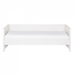 Pat alb din lemn 90x200 cm Nikki Woood