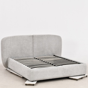Pat crem din textil 180x200 cm Side Cloud Quiet Object