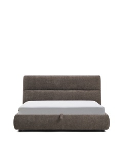 Pat maro inchis din textil 180x200 cm Dafra Chenille Kave Home