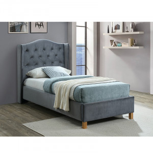 Pat verde din catifea 90x200 cm Aspen The Home Collection