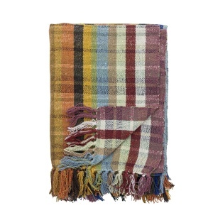 Patura multicolora din bumbac 130x160 cm Elmy Bloomingville