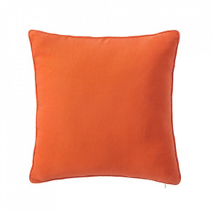 Perna decorativa patrata portocalie din poliester si bumbac 45x45 cm Loving Colours The Home Collection