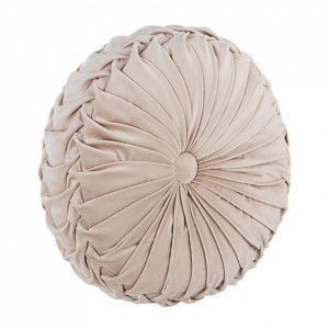 Perna decorativa rotunda bej din poliester 35 cm Chantal Bizzotto