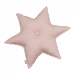 Perna decorativa roz prafuit din bumbac organic 48 cm Star Cam Cam
