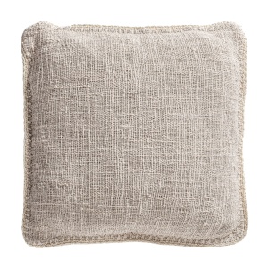 Perna patrata alb antic din bumbac 50x50 cm Clancy Vical Home