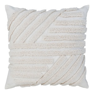 Perna patrata alba din fibre 45x45 cm Albany House Nordic