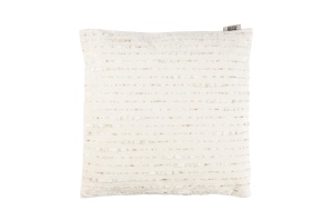 Perna patrata bej din fibre sintetice 45x45 cm Leaf Dutchbone