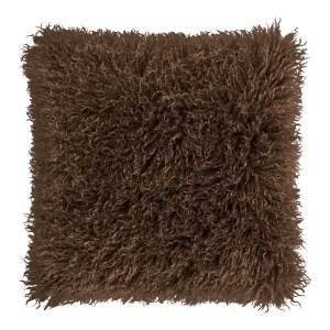 Perna patrata din fibre sintetice maro 45x45 cm Zaria House Nordic