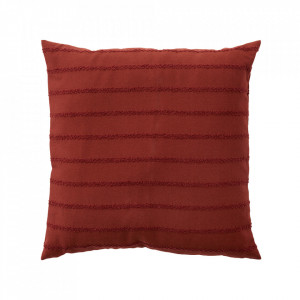 Perna patrata rosie din lana si bumbac 60x60 cm Losaria Menu