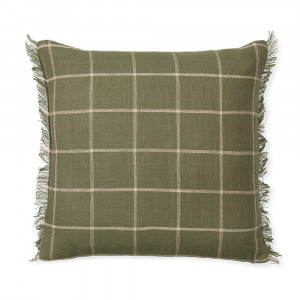 Perna patrata verde oliv din fibre naturale 50x50 cm Calm Ferm Living