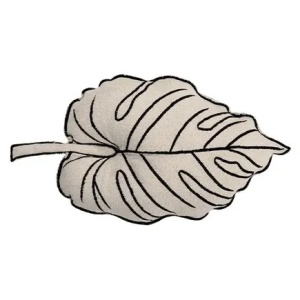 Perna pentru copii crem/neagra din bumbac 30x50 cm Leaf Lorena Canals