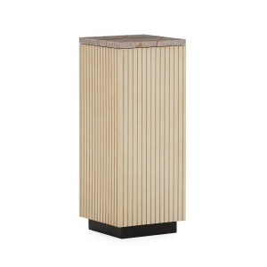 Piedestal alb/verde din lemn 76 cm Fargo Thai Natura