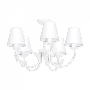 Plafoniera alba din metal Alice Land Milagro Lighting