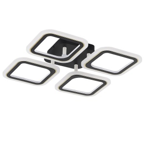 Plafoniera neagra/argintie din metal cu 4 LED-uri Stellar Zuma Line