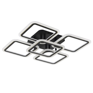 Plafoniera neagra/aurie din metal cu 5 LED-uri Stellar Zuma Line