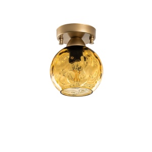 Plafoniera neagra/galbena din metal Benek The Home Collection