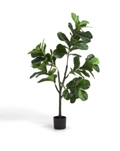 Planta artificiala cu ghiveci din ciment 150 cm Ficus Kave Home